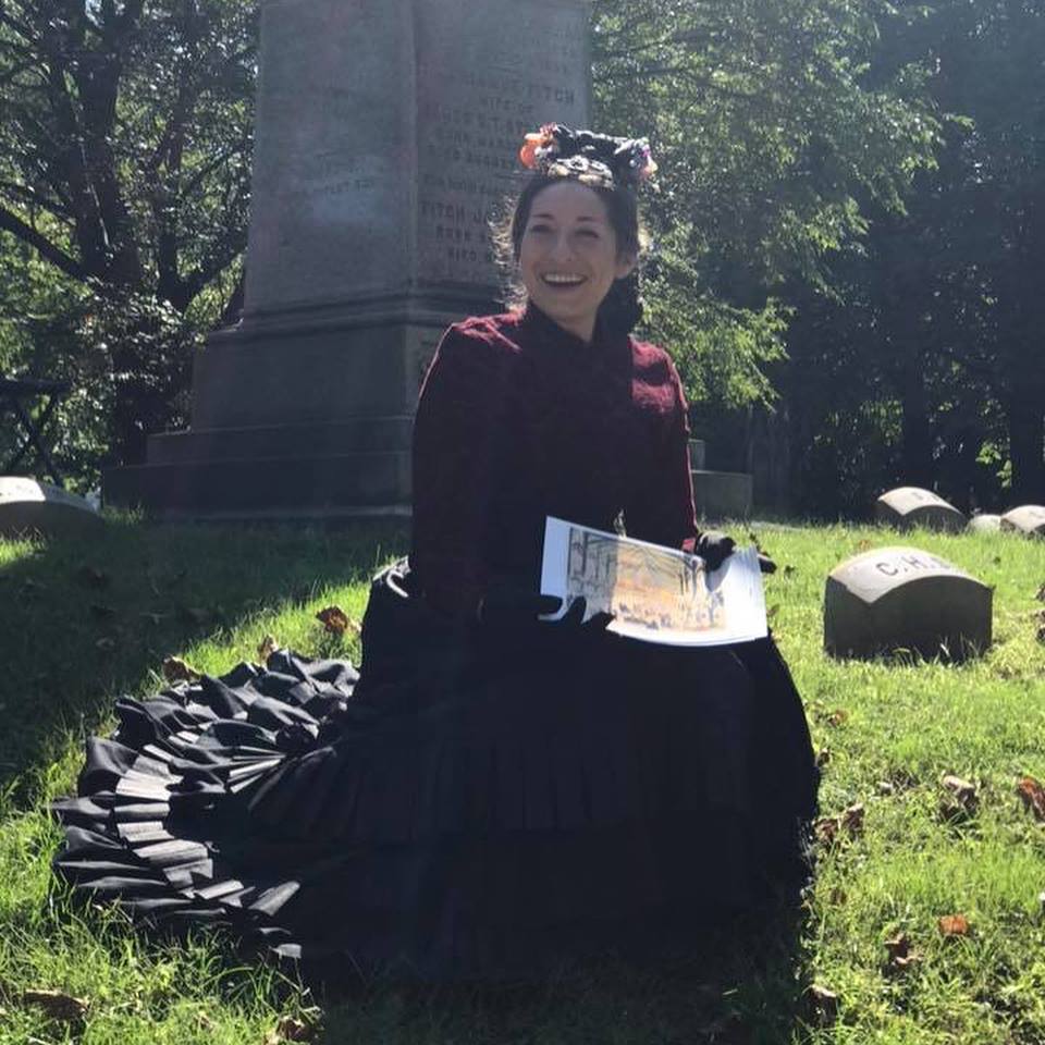 Elysia as Marianne Fitch Stranahan at Green-Wood Cemetery
